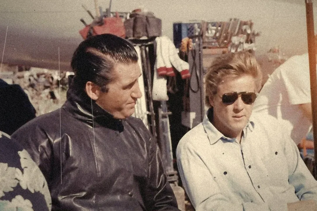 Between takes on Harley Davidson and the Marlboro Man